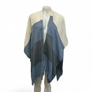 Mersea always by the sea blue cream gray cozy wrap
One size